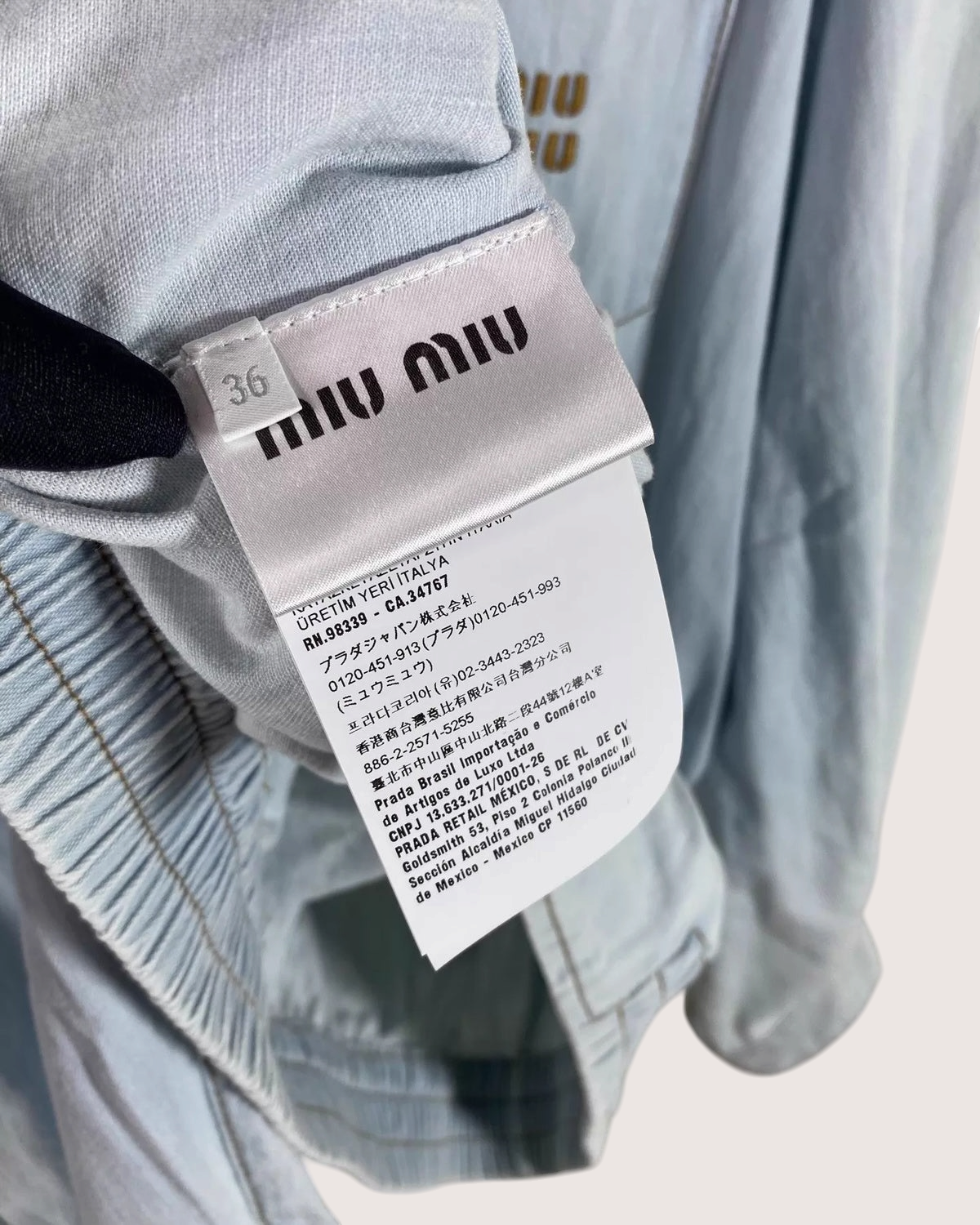Miu Miu SS24 Denim Blouson Jacket