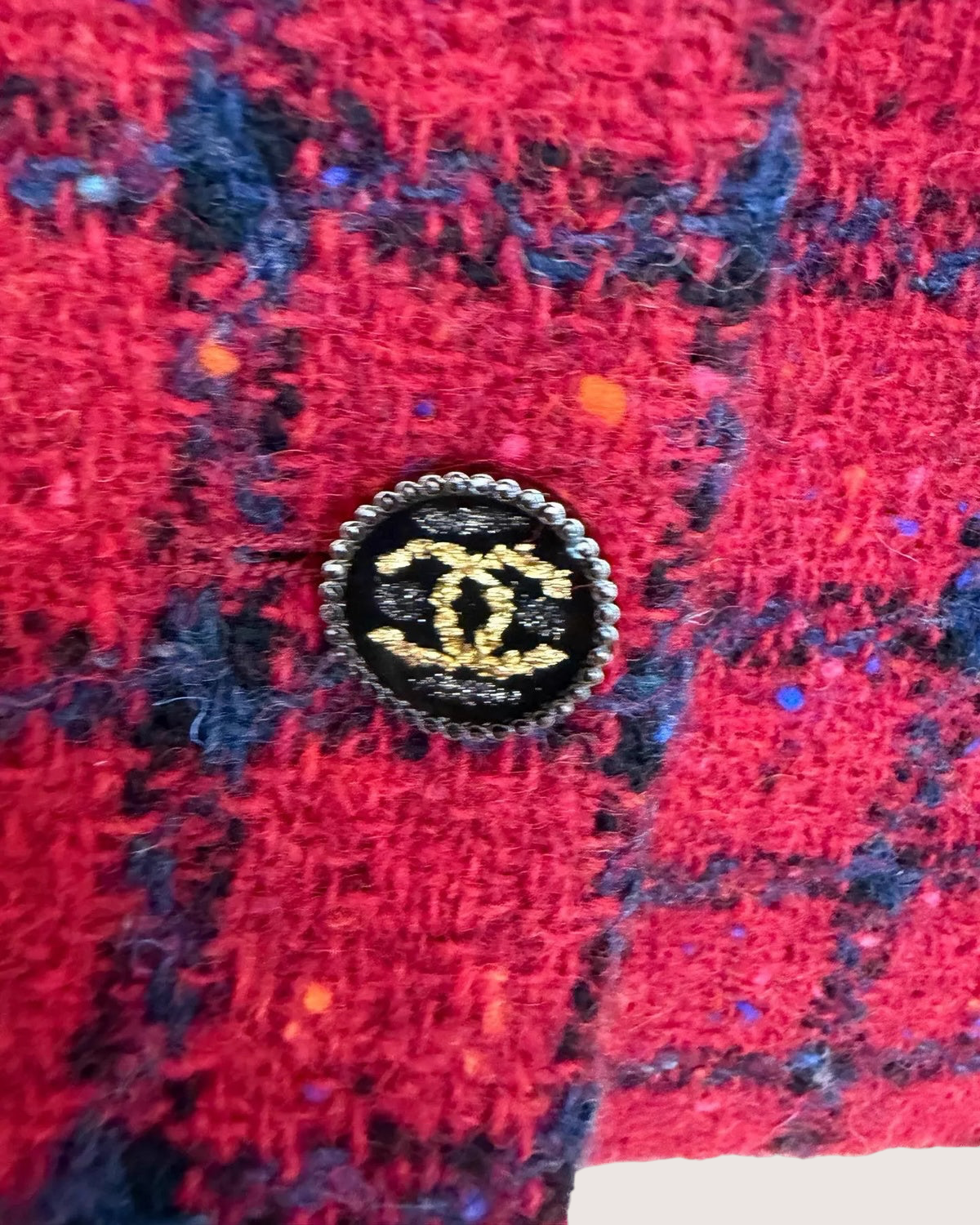 Chanel 22K Plaid Four-Pocket Tweed Jacket