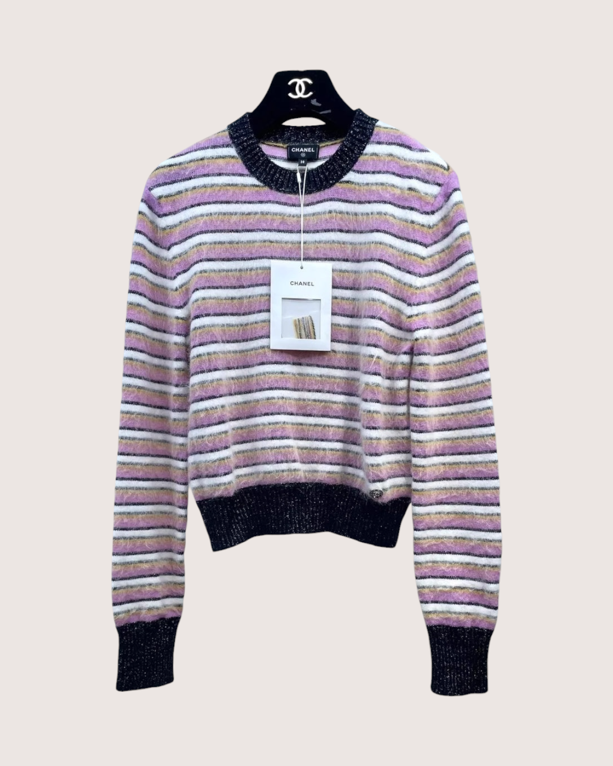 Chanel 22A Striped Sweater