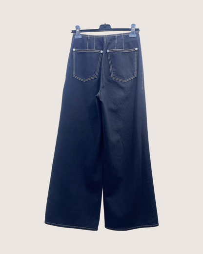 Chanel 22A Wide-Leg Denim Jeans