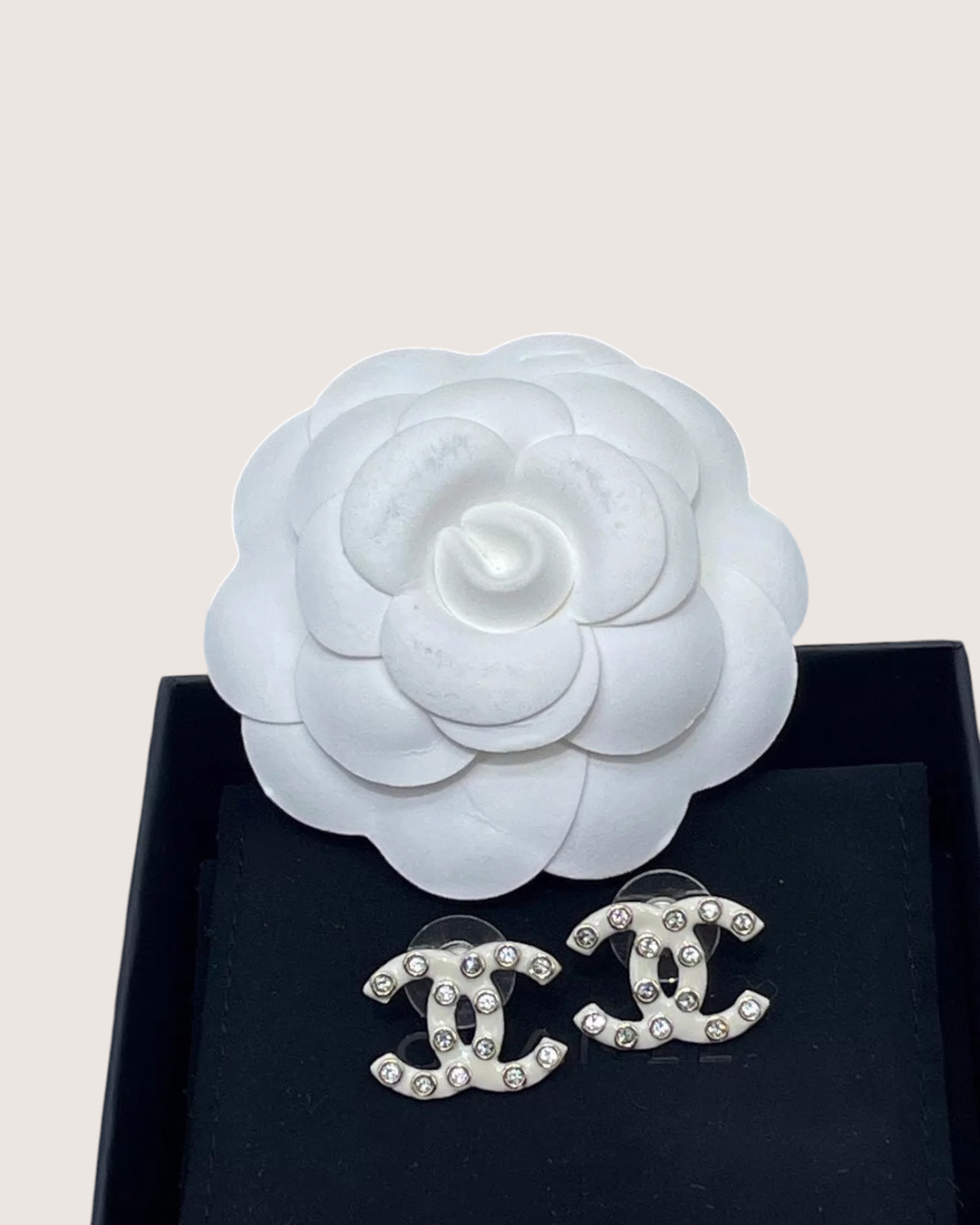 Chanel 19C Rhinestones CC Earrings
