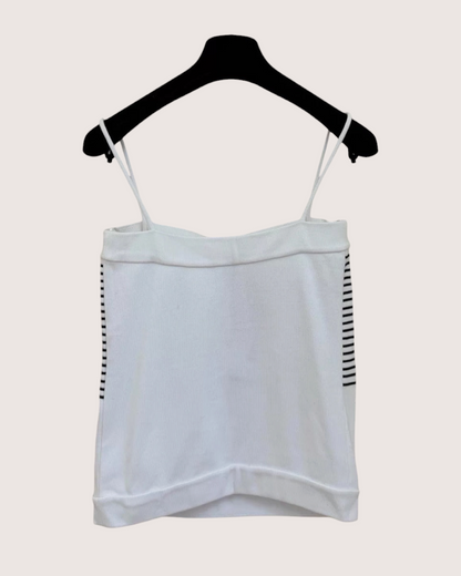 Chanel 24S CC Logo Striped Tank Top