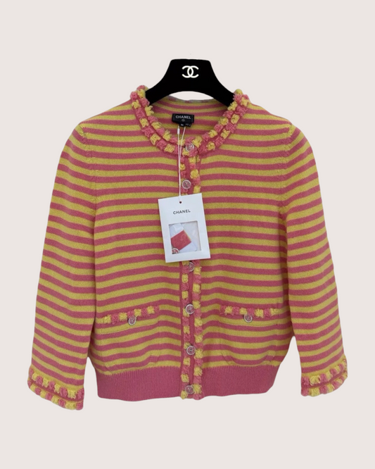 Chanel 25S Striped Cardigan