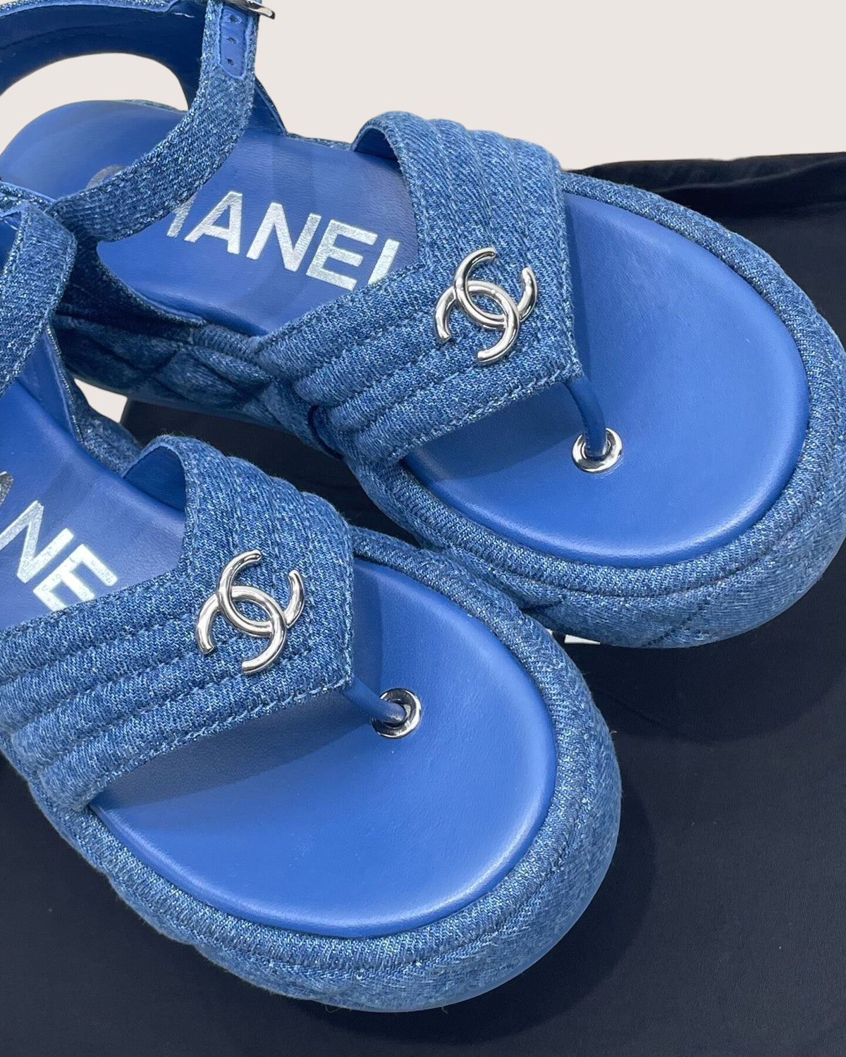 Chanel 25C Denim Sandals