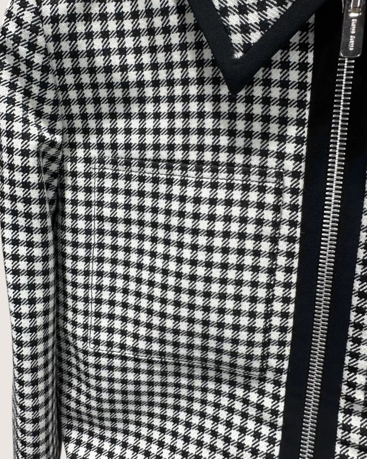 Miu Miu Check Zip-Up Jacket