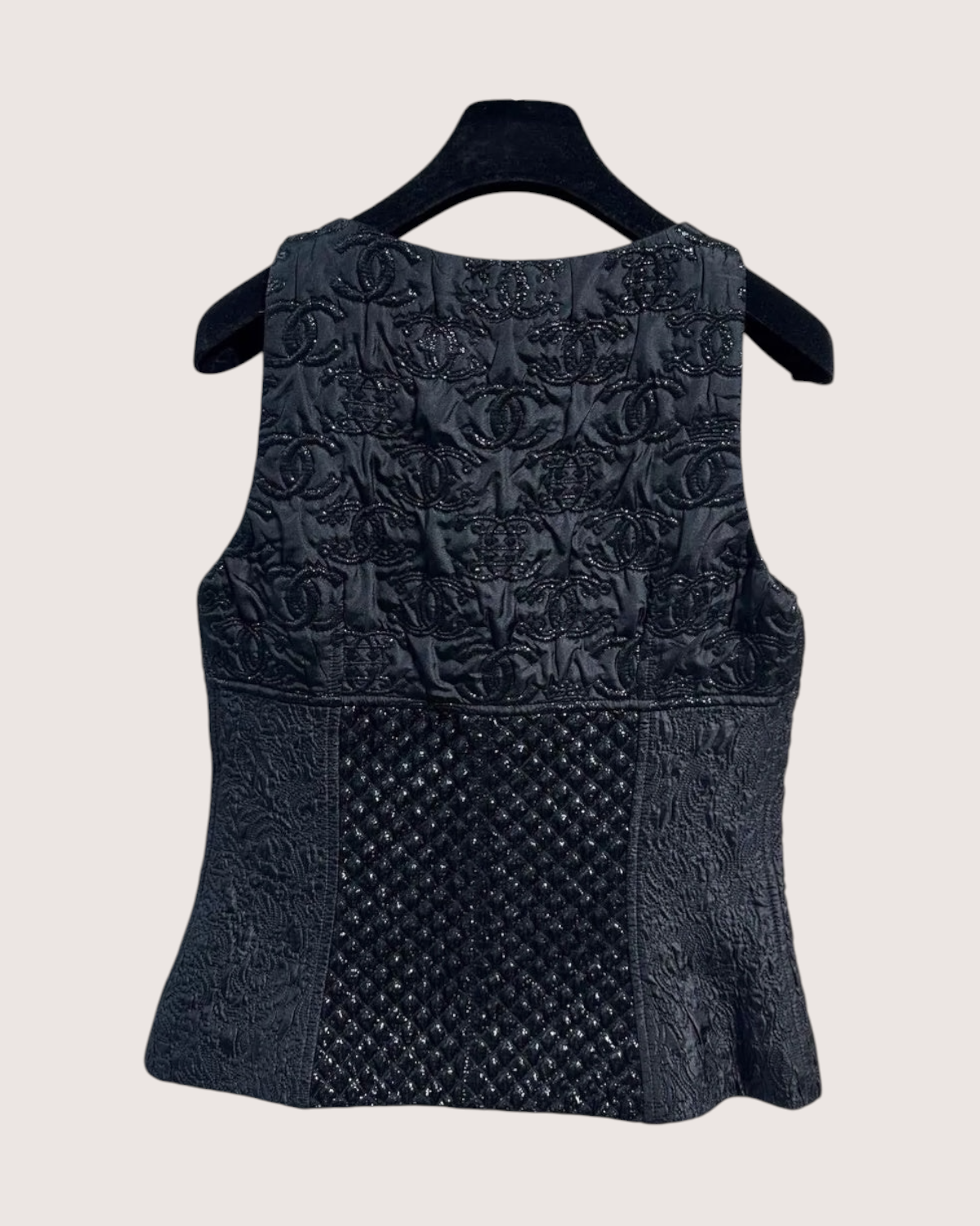Chanel 21A CC Embroidered Bustier Top