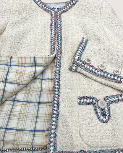 Chanel 20C Braid-Trim Tweed Jacket