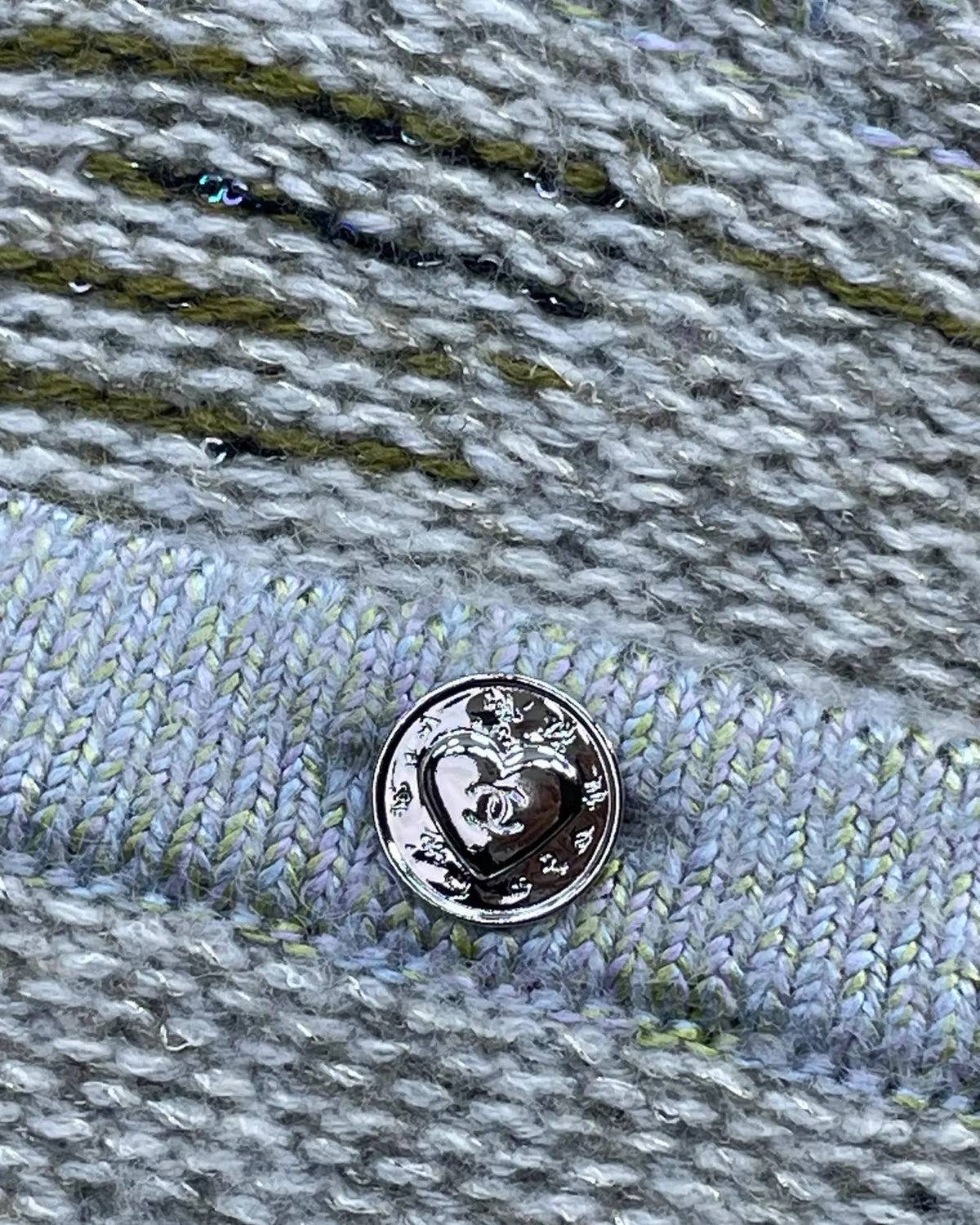 Chanel 25B Sequin Cashmere Cardigan