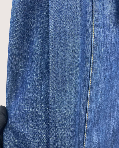 Chanel 23S Belted Wide-Leg Denim Jeans