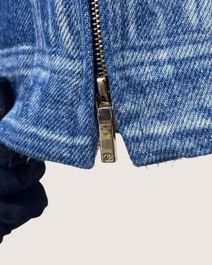 Chanel 17K Mid-Length Denim Skirt