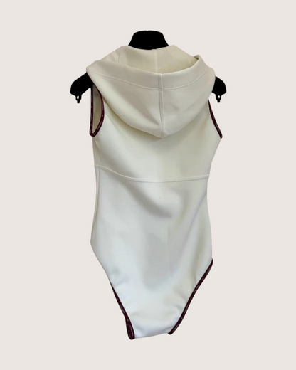 Chanel 25C Bow Hooded One-Piece Swimsuit