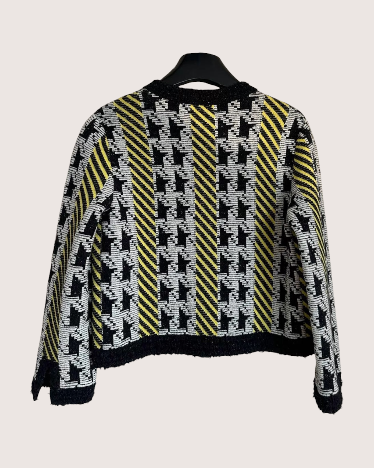 Chanel 24A Houndstooth Cardigan Jacket
