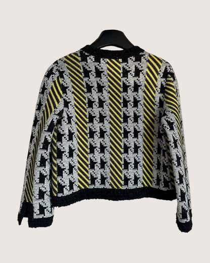 Chanel 24A Houndstooth Cardigan Jacket
