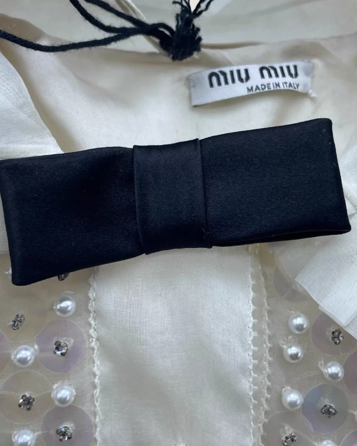 Miu Miu Pearl Sequin Collared Jacket