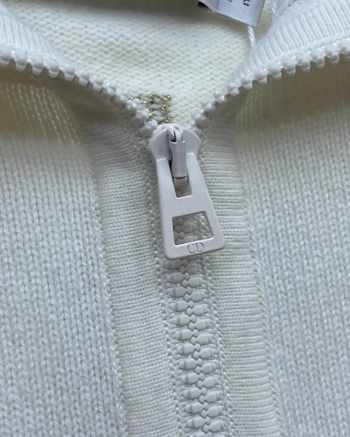 Christian Dior DiorAlps Mock Neck Zip-Up Cardigan