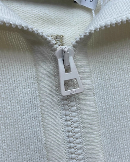 Christian Dior DiorAlps Mock Neck Zip-Up Cardigan