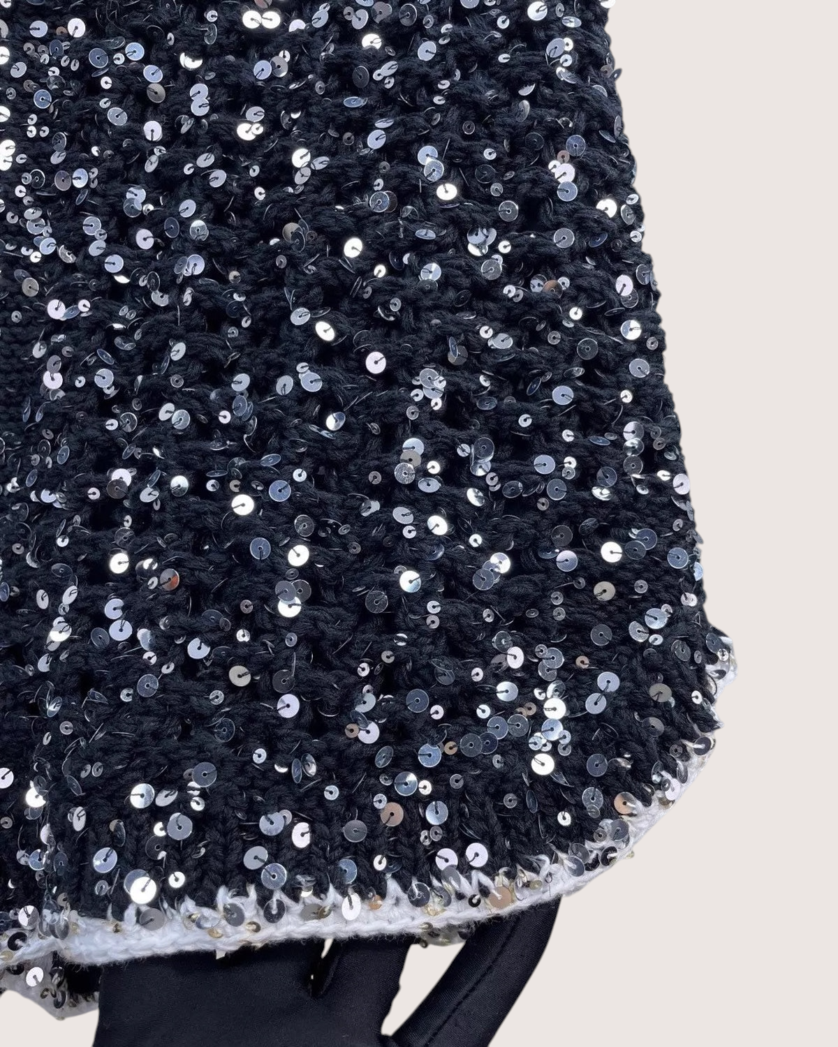 Chanel 23S Bow Sequin Mini Shorts