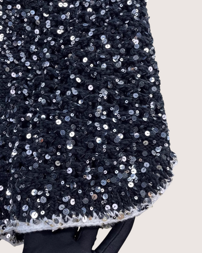 Chanel 23S Bow Sequin Mini Shorts