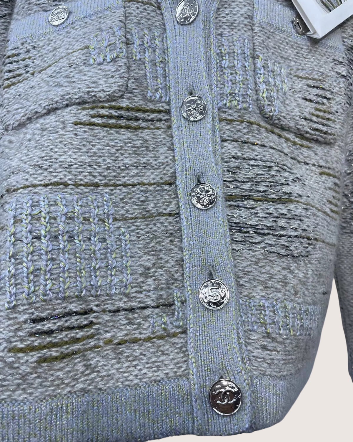 Chanel 25B Sequin Cashmere Cardigan