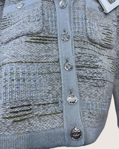 Chanel 25B Sequin Cashmere Cardigan