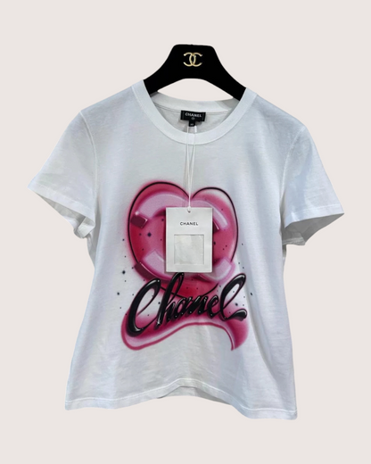 Chanel 23N Heart Graphic T-Shirt