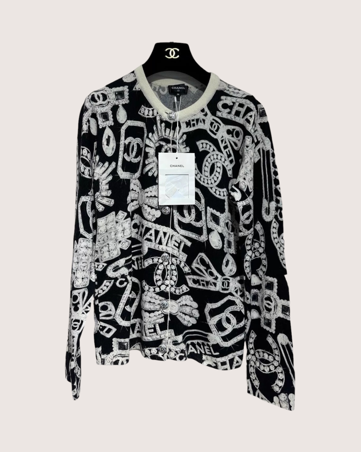 Chanel 23N Logo Cashmere Cardigan