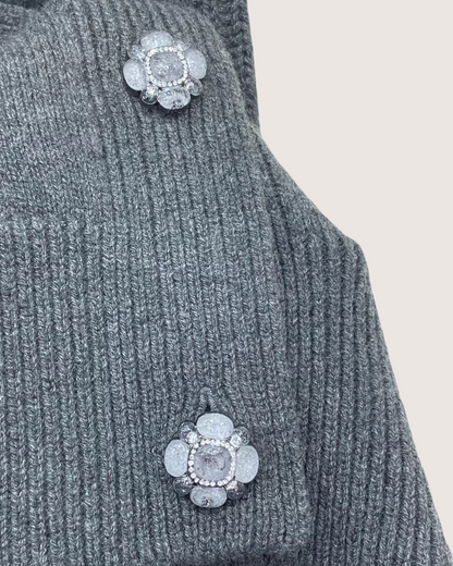 Chanel 24A Camellia Cashmere Cardigan