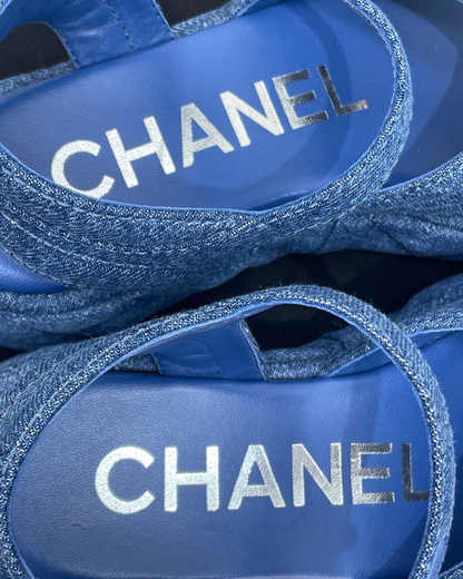 Chanel 25C Denim Sandals
