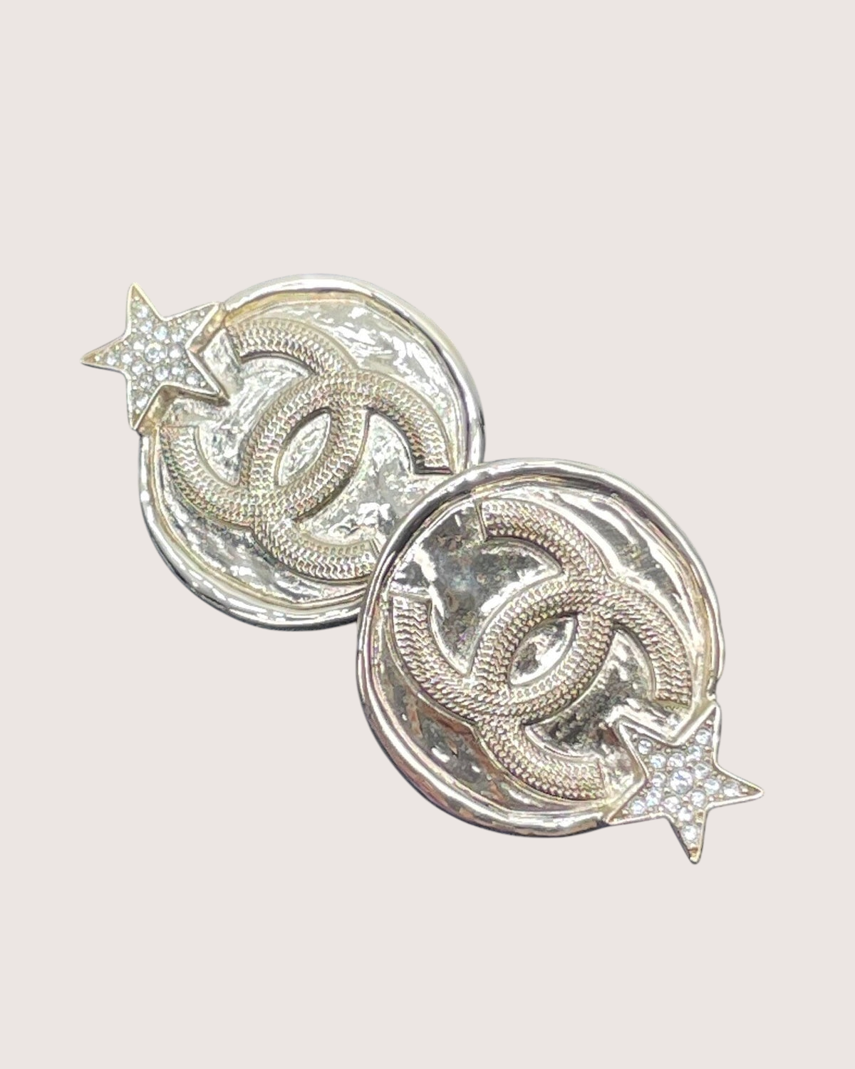 Chanel 23B Star Crystal CC Earrings