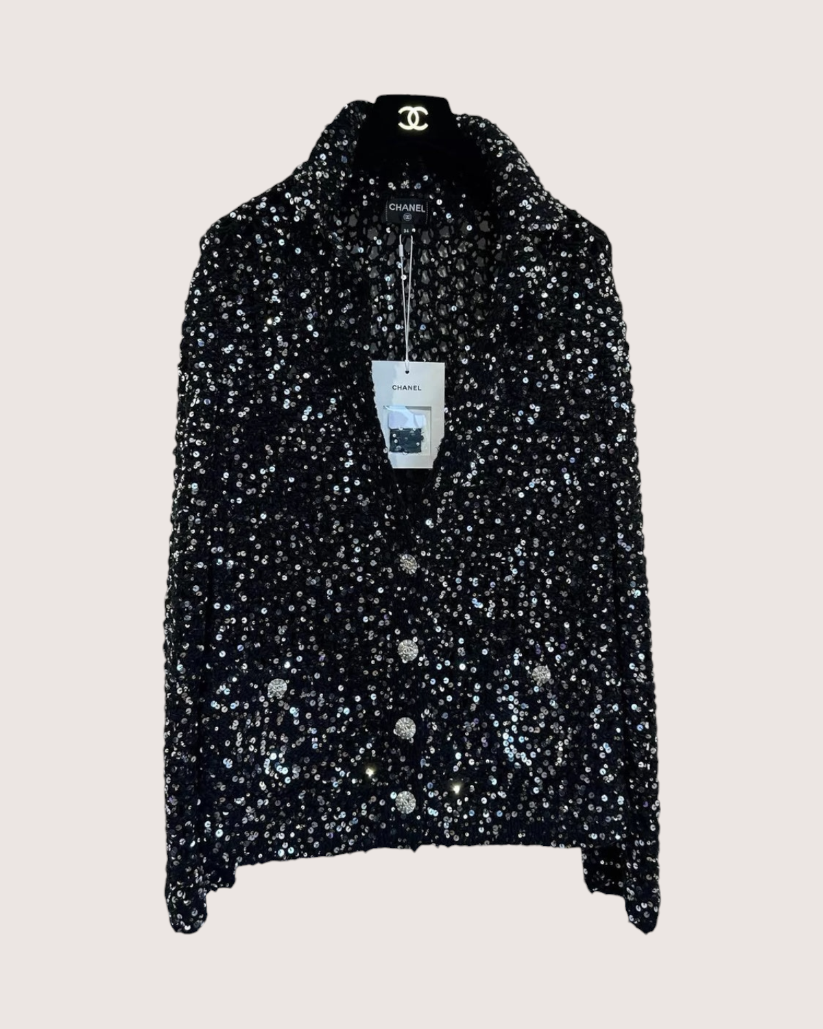 Chanel 23C Sequin Cardigan