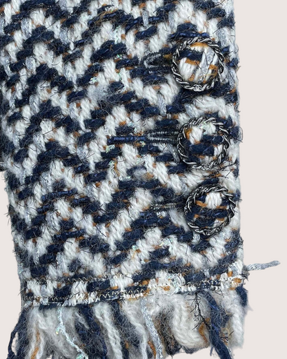 Chanel 19K Fringe Tweed Cropped Jacket