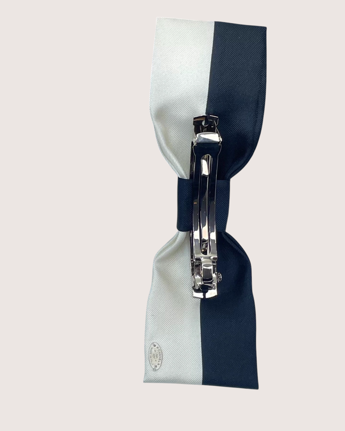 Chanel 24K Logo Bow Barrette