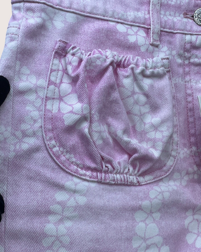 Chanel Floral Denim Mini Shorts