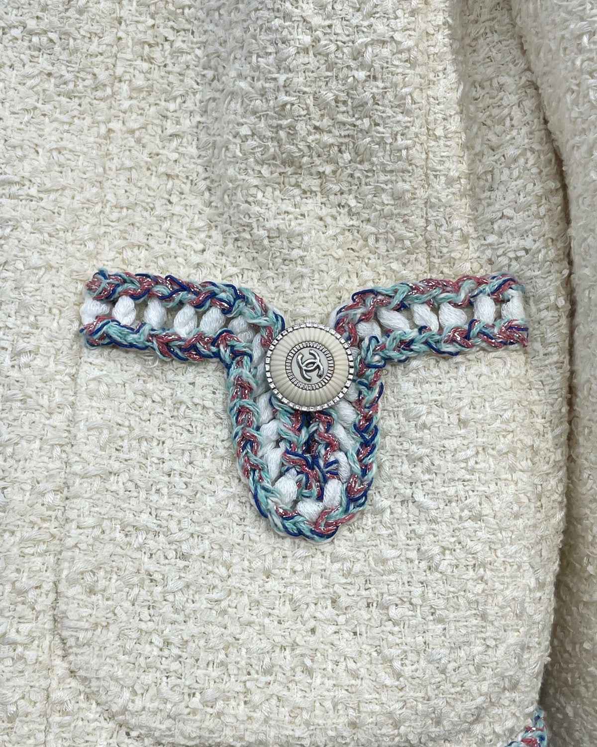Chanel 20C Braid-Trim Tweed Jacket