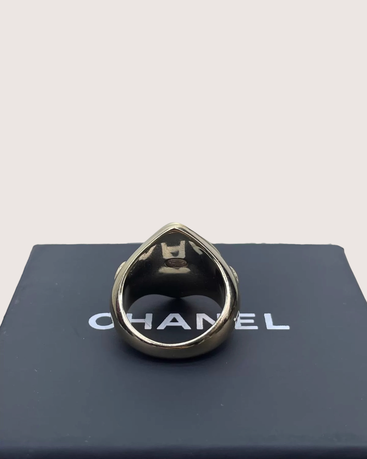 Chanel 21B Rhinestone X-Motif Ring