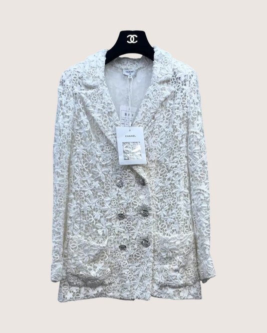 Chanel 23C Embroidered Blazer Jacket