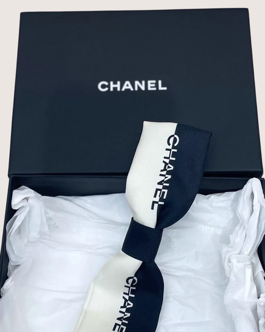 Chanel 24K Logo Bow Barrette