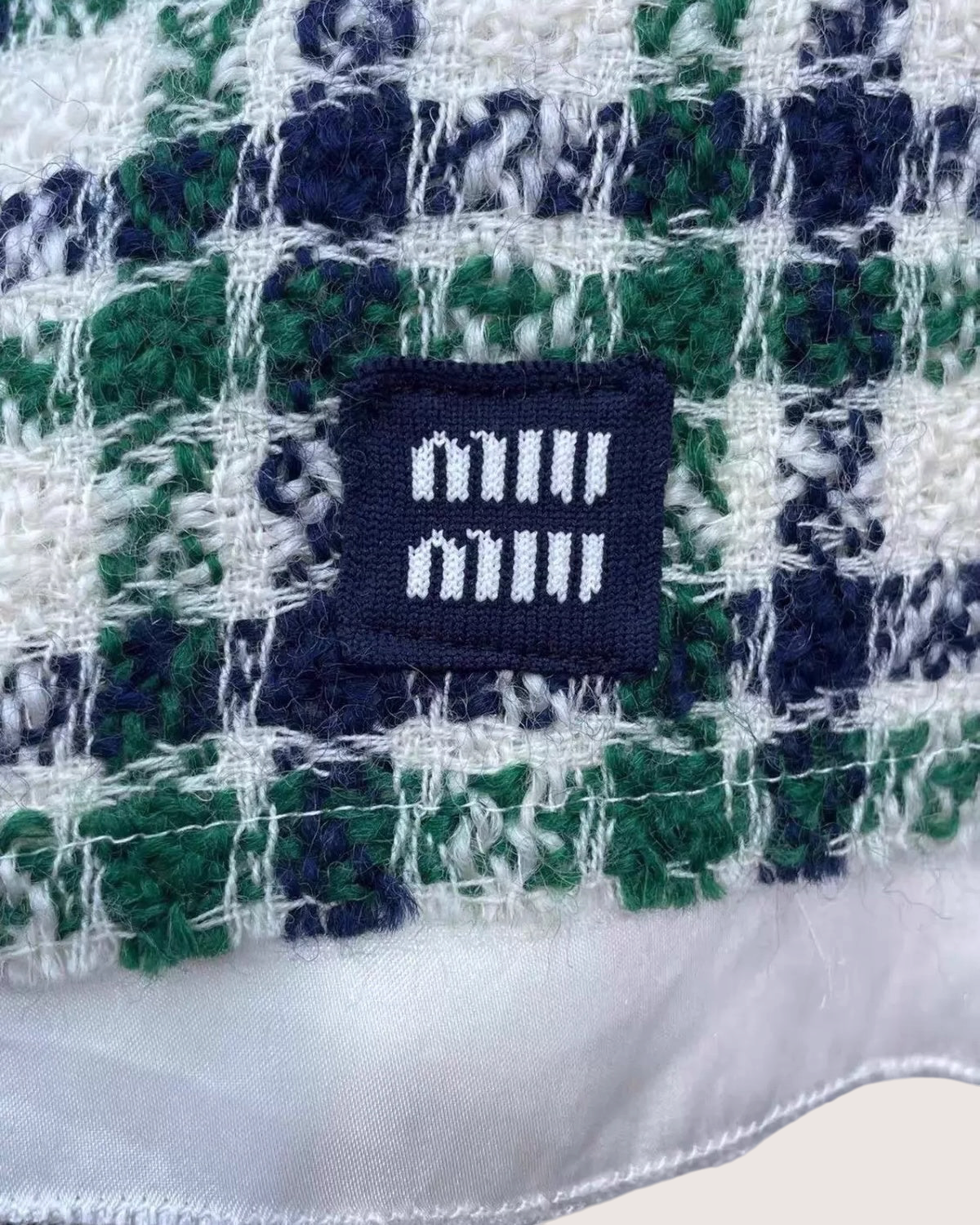 Miu Miu FW22 Plaid Tweed Skirt