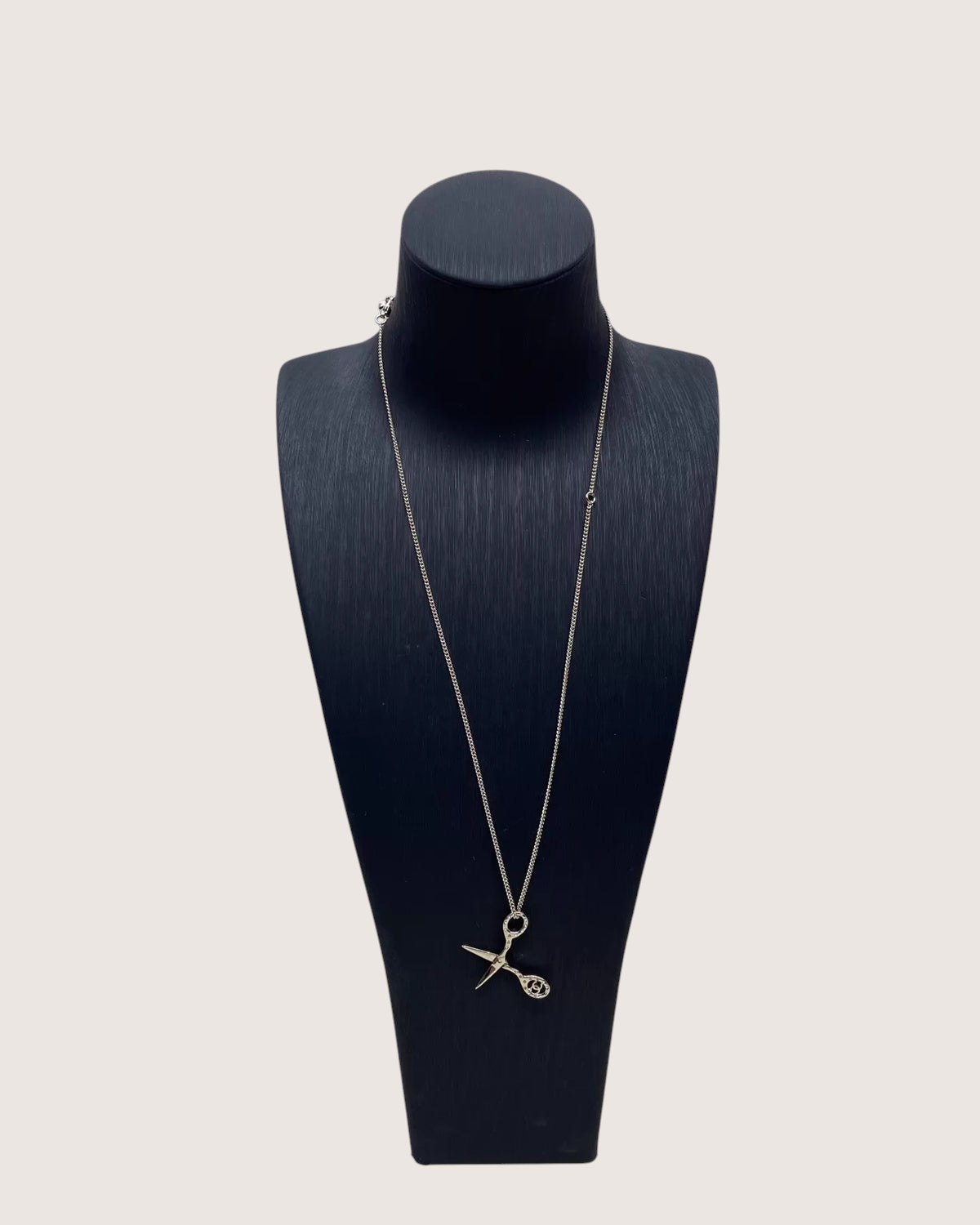 Chanel 22A Scissors Rhinestone Pendant Necklace