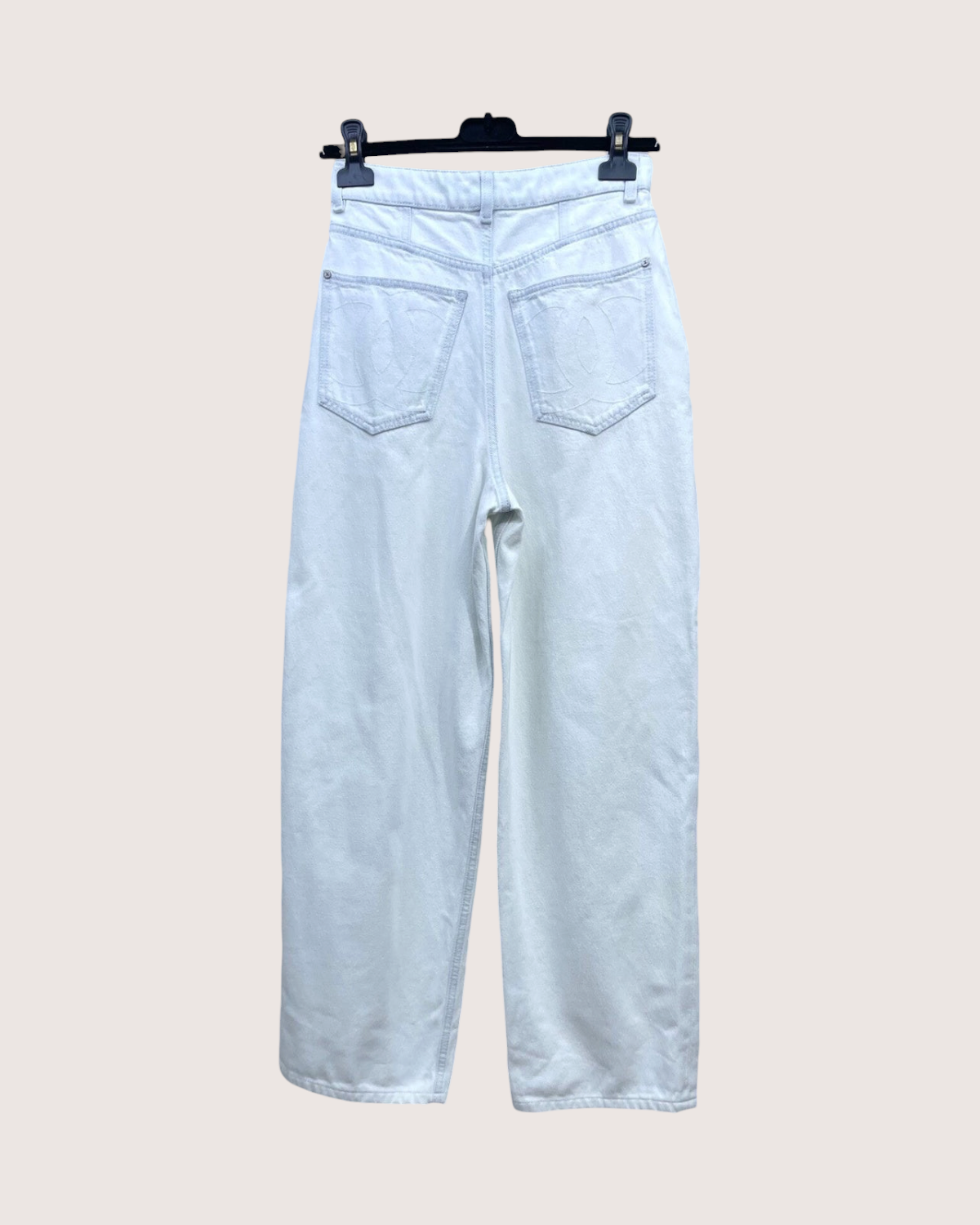 Chanel 21B Wide-Leg Denim Jeans