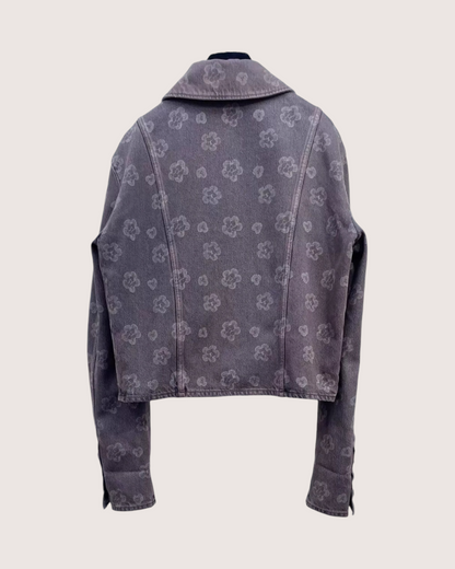 Chanel 25A Camellia Denim Jacket