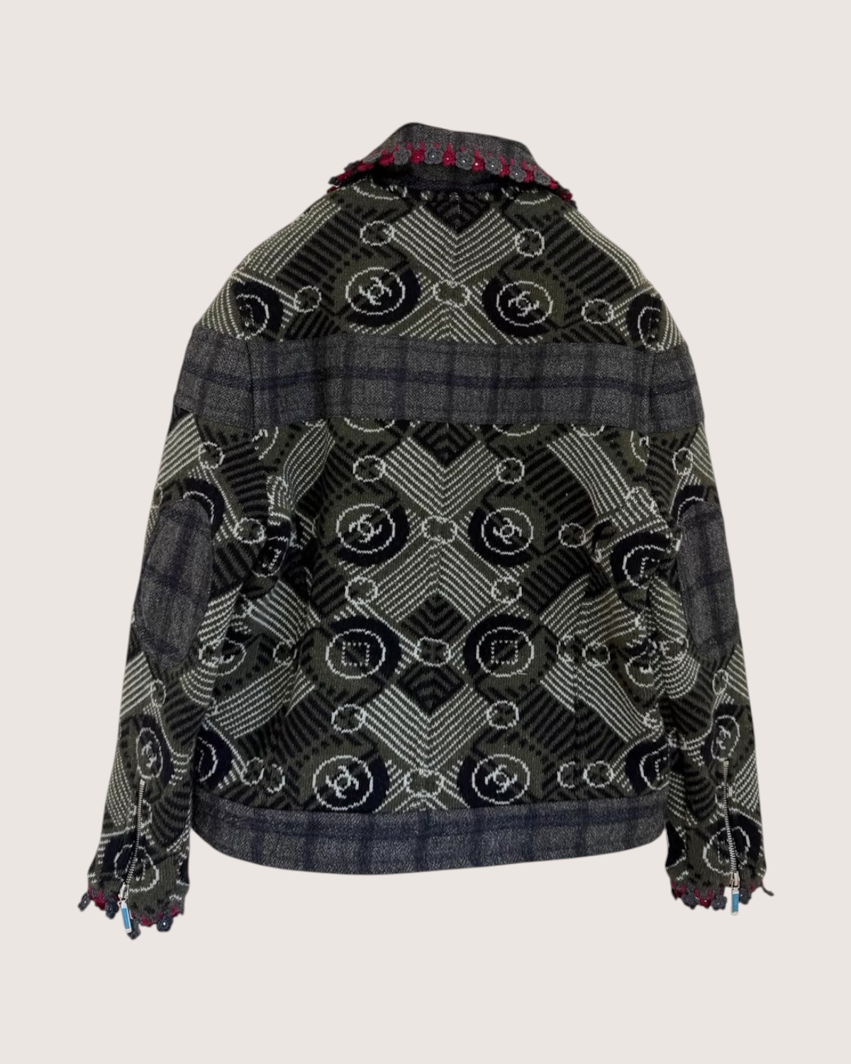 Chanel 24A Zip-Up Tweed Jacket