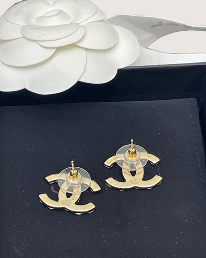 Chanel 19C Rhinestones CC Earrings