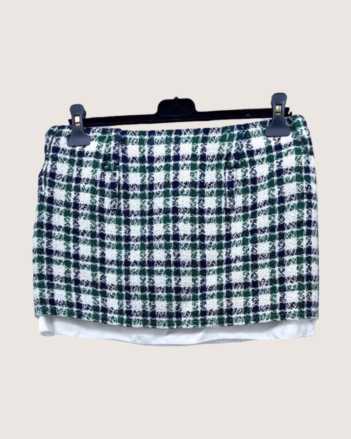 Miu Miu FW22 Plaid Tweed Skirt
