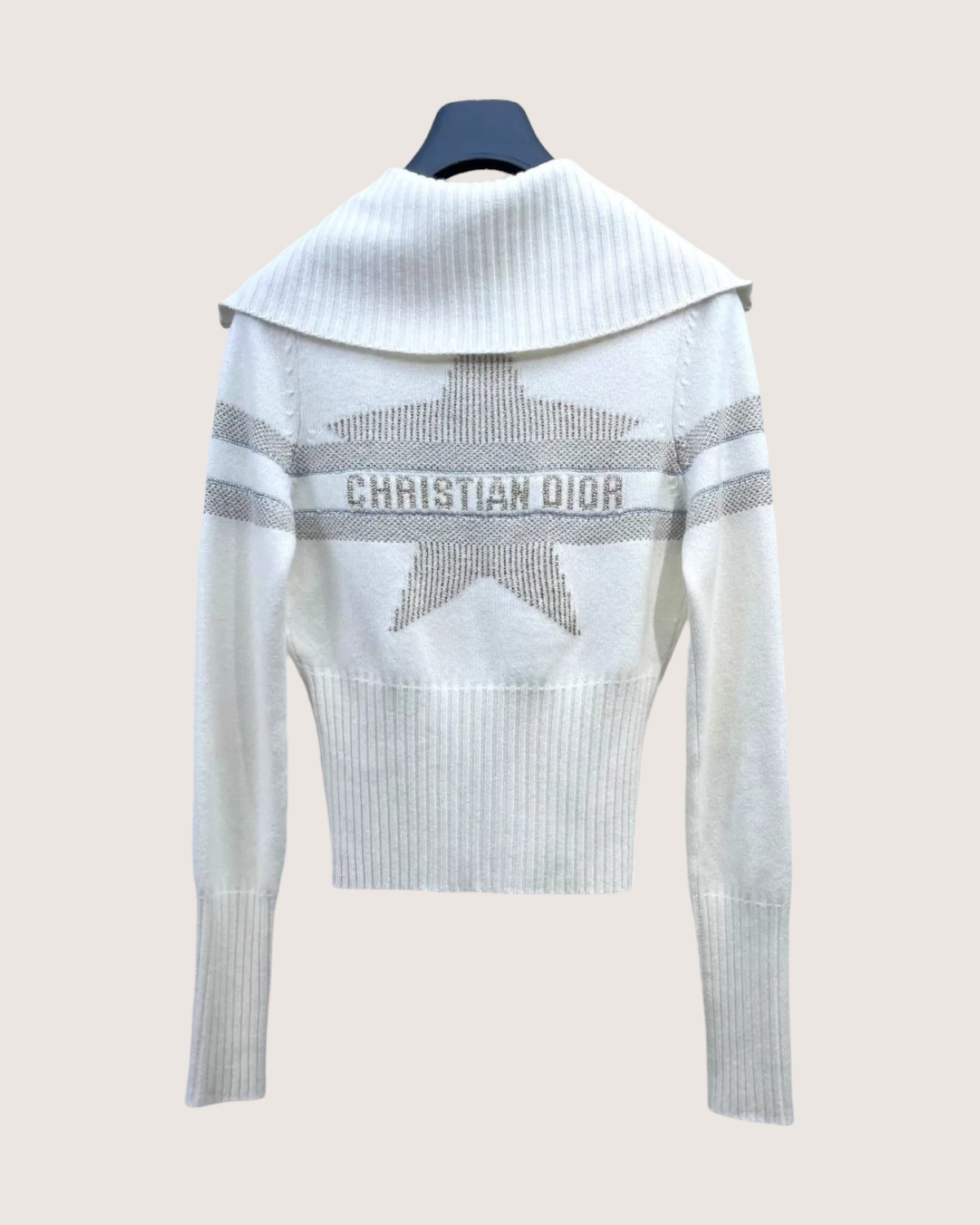 Christian Dior DiorAlps Mock Neck Zip-Up Cardigan