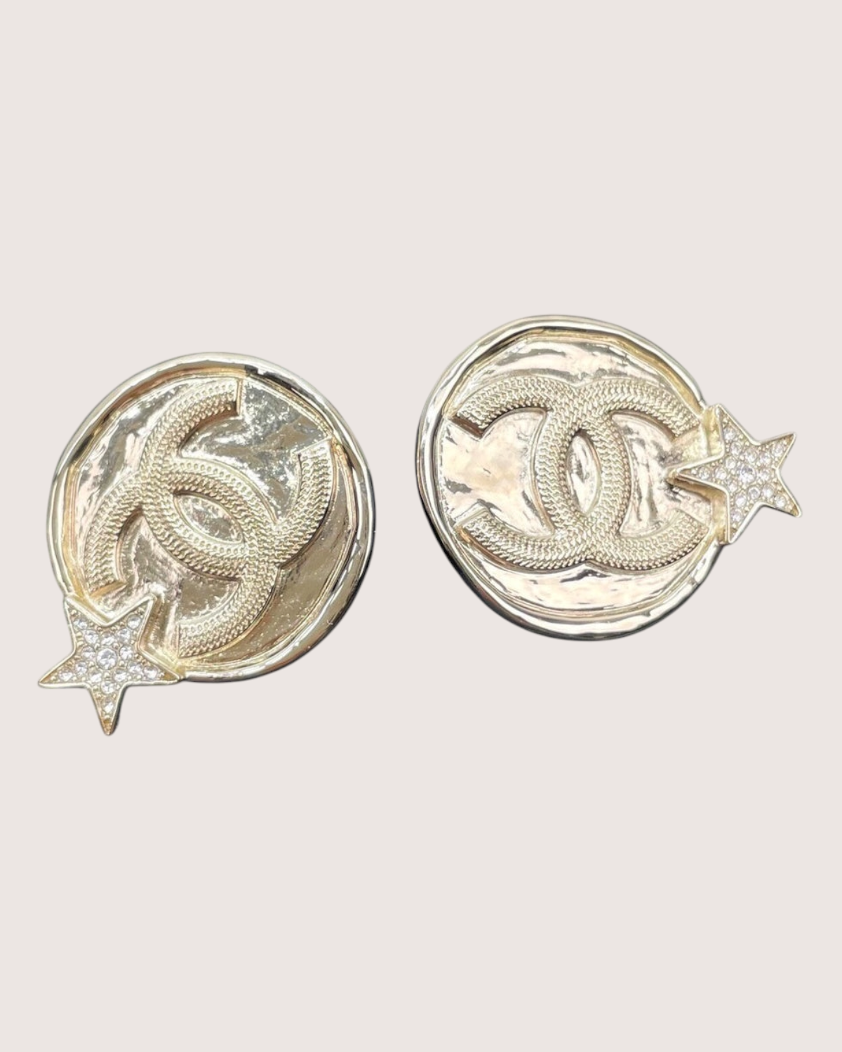 Chanel 23B Star Crystal CC Earrings