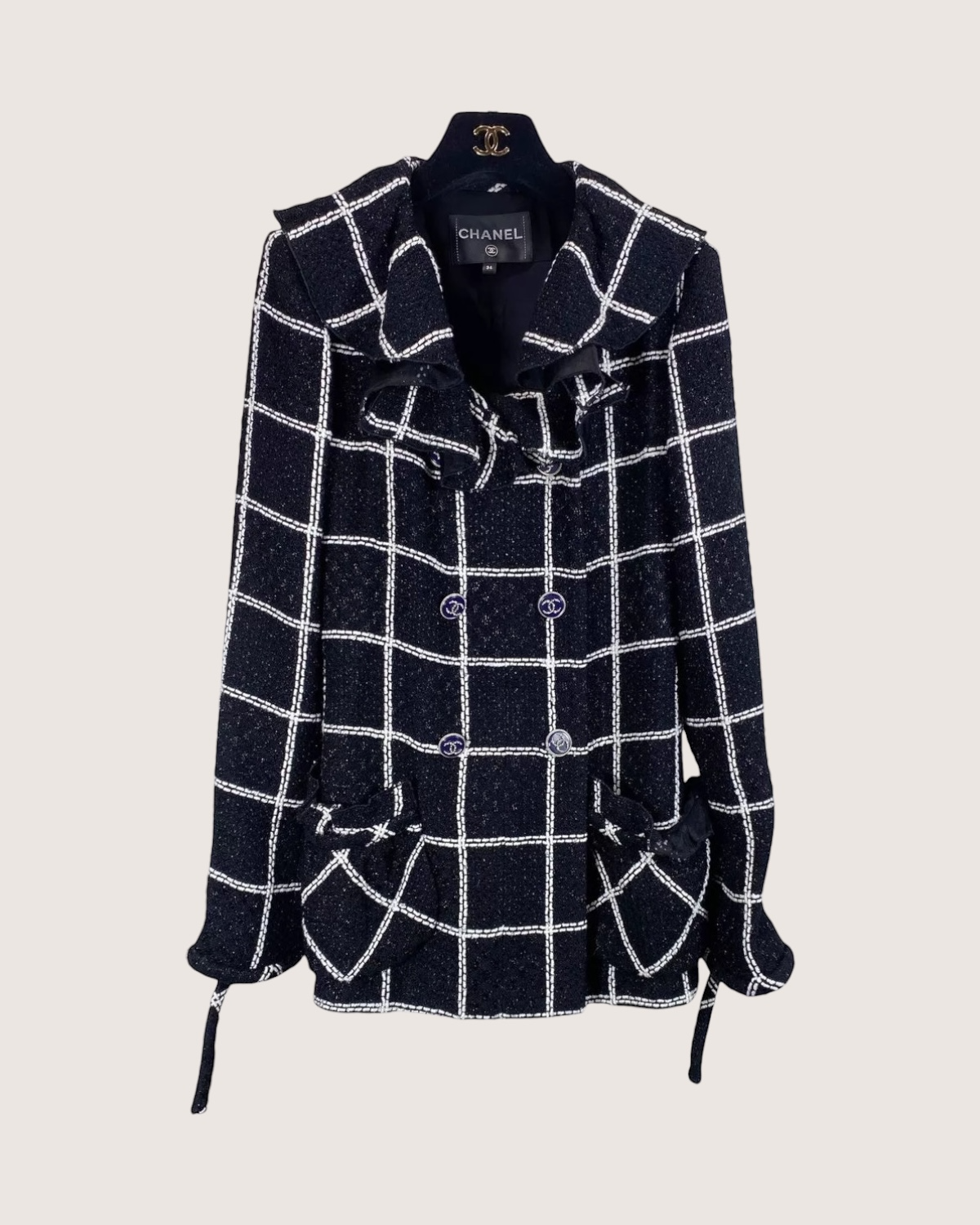 Chanel 20S Plaid Tweed Jacket