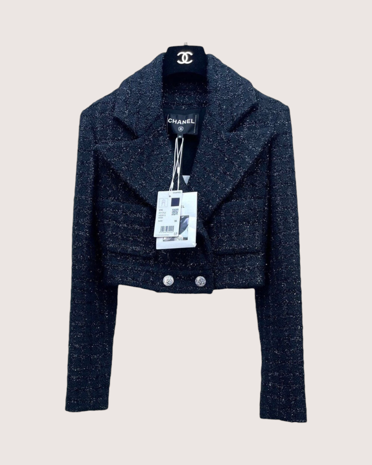 Chanel 21K Cropped Tweed Jacket