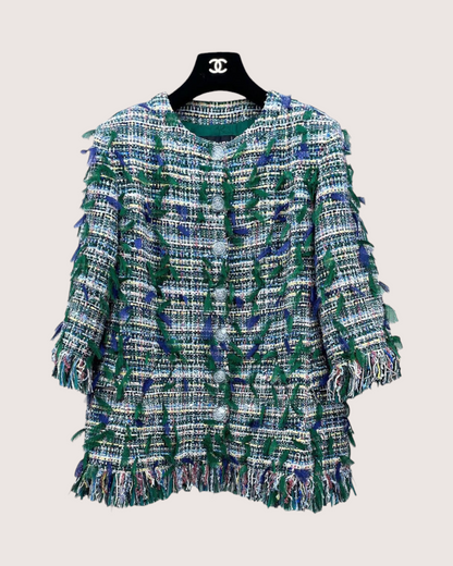 Chanel 18S Fringe Tweed Jacket