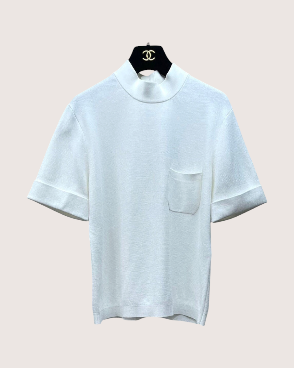 Chanel 22C Knit Short-Sleeve T-Shirt
